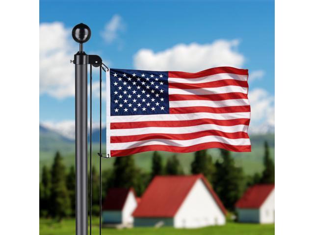 Yescom 3' Flag Pole Ball Topper Finial Ornament Aluminum Anodized Finish 2 Pack