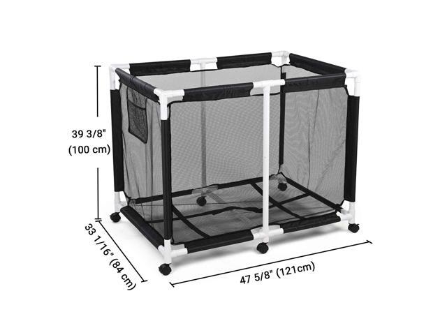 Yescom Extra Large Mesh Pool Storage Bin 267 Gallon Noodles Holder Toys Organizer 6 Wheels Cart Black 2026