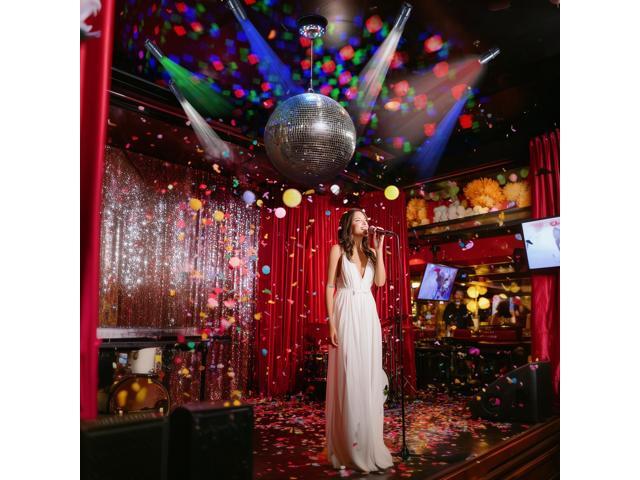 Yescom 8 Pack LED Disco Ball Spotlight Stage Effect Pinspot Light 20W RGBW w/ Remote