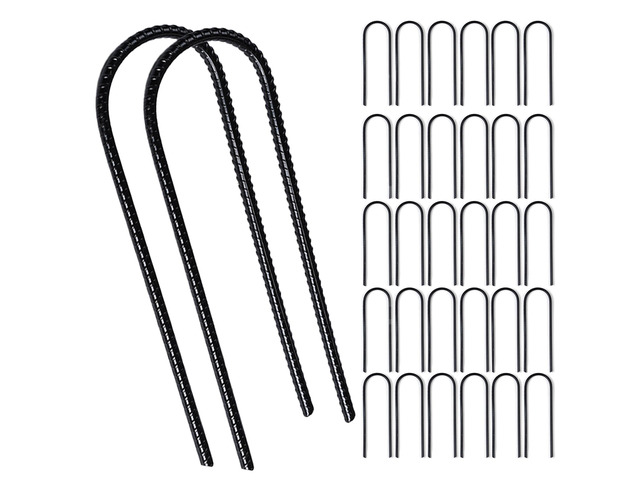 Yescom 32 Pack Trampoline Stakes Ground Anchors 11' U Shaped Heavy Duty for Outdoor Camping Tent