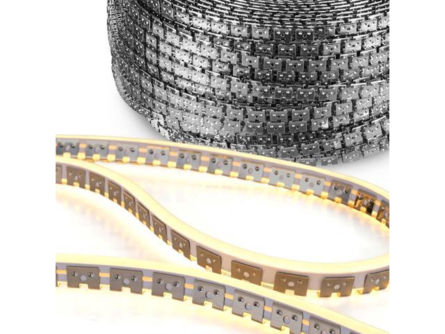 Yescom 328-ft 7 x 11mm Commercial 2700K Rope Light Stainless Steel Channel Mounting Track, Flexible Silver Metal Customizable Neon Channel