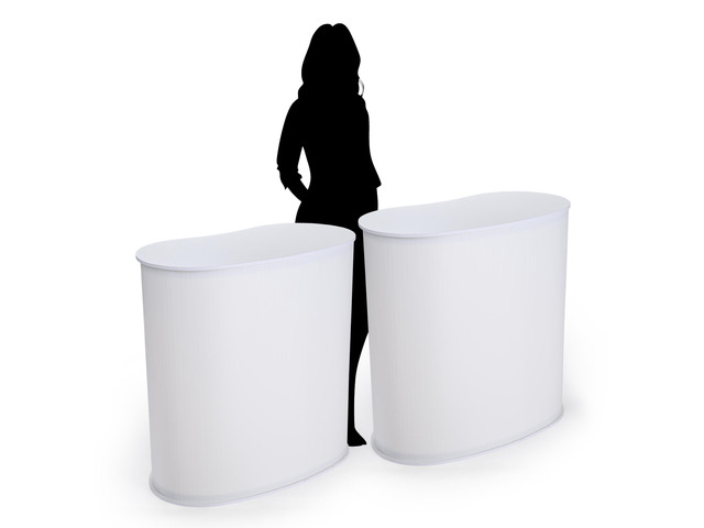 Yescom 2 Pack Portable Tradeshow Podium Table Display Exhibition Counter Stand with Carrying Bag, White Top