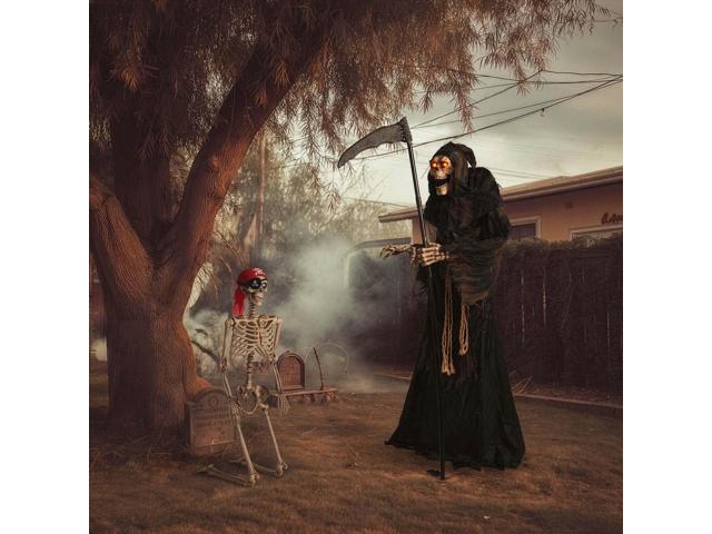 Yescom 6 Ft Grim Reaper Halloween Animatronics Prop AC 100V-240V & Pirate Skeleton Life Size Human Bones 2026
