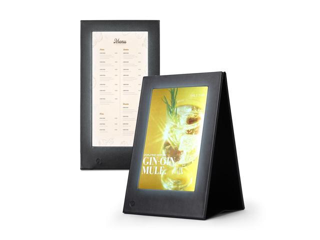 WeChef Set of 2 LED Backlit Menu Holder Cover Table Tent Fits A5 Size & 5'x11'