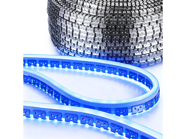 Yescom 328-ft 8 x 10mm Commercial RGB Rope Light Stainless Steel Channel Mounting Track, Flexible Silver Metal Customizable Neon Channel