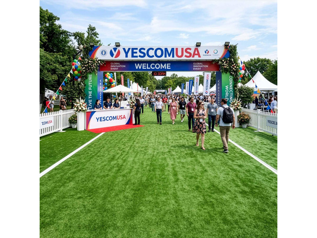 Yescom 3-FTX20-FT Lounge Area Event Turf Commercial Brand Expo Lifestyle Trade Booth Display Artificial Grass-1.38'H