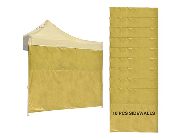 InstaHibit 10-Pc 10x6.5 ft Universal Canopy Sidewalls Bulk Bundle 420D & UV50+ Enclosure Kit for Commercial Vendor Booths