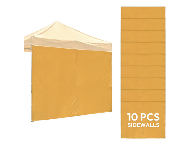 InstaHibit 10-Pc 10x6.6 ft Canopy Sidewalls Bundle 1080D & UV30+ Protection Enclosure Kit for Commercial Vendor Booths