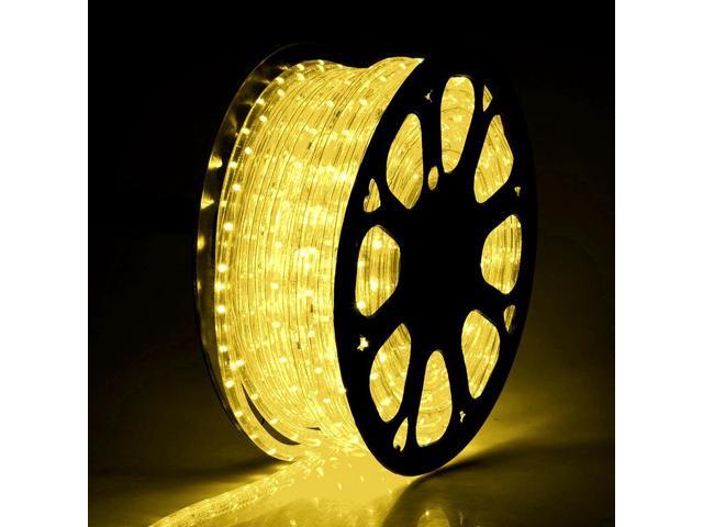 DELight 150 Ft. 2 Wire LED Rope Light Holiday Valentine Decorative Lighting Warm White