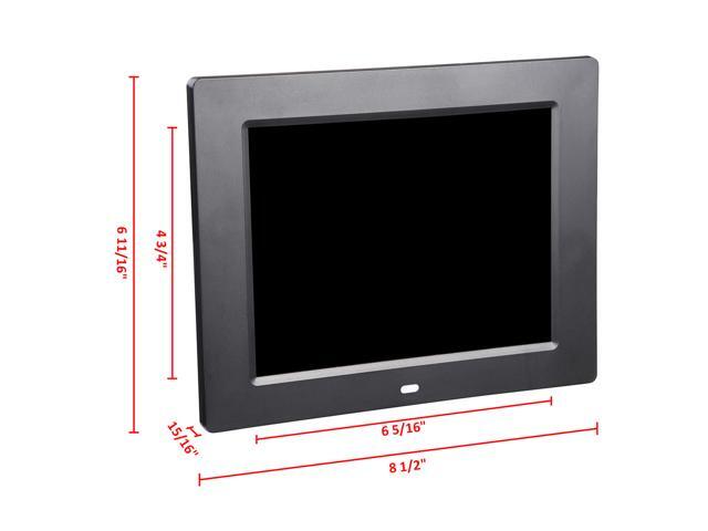 8' Large Digital LCD Day Clock 6 Alarm Options Dimmable Calendar Dementia Home Wall Table Black