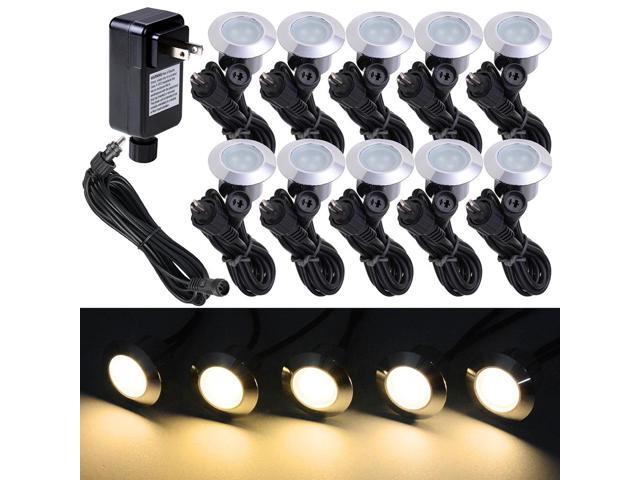 10pc Deck Garden Mall Landscape LED Lights Low Voltage Waterproof Outdoor Pathway