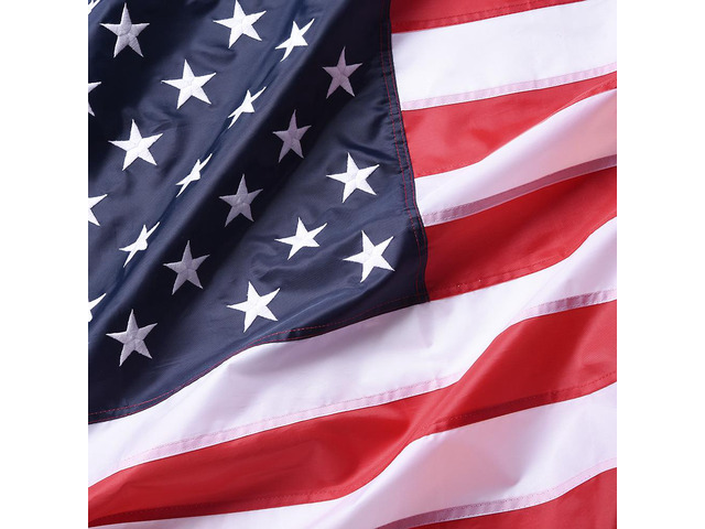 10 Pcs 3x5 FT American Flag Sewn Stripes 210D Oxford UV Resistant with Grommets US