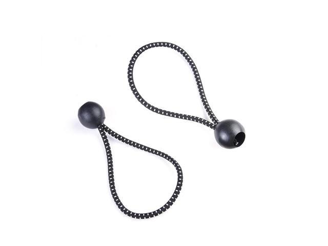 25 pcs 6' Black Elastic Ball Bungee Loop Cord Tie Down Strap Wire Fix Canopy Tarp Tent