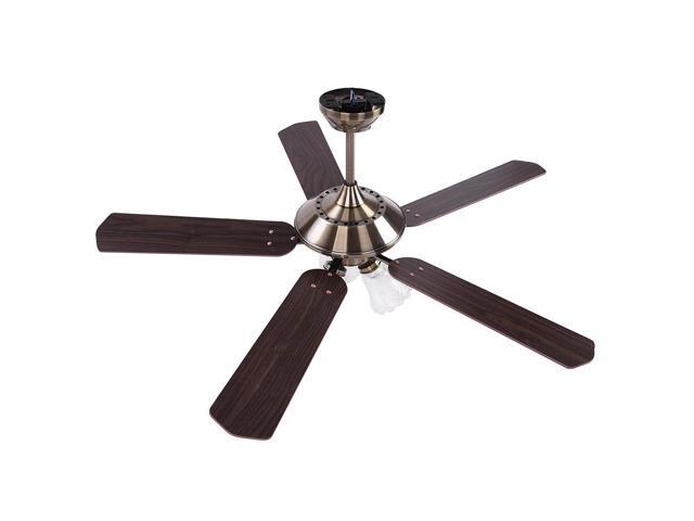 51' 5 Blades Ceiling Fan with Light Kit Antique Bronze Reversible Remote Control