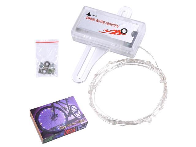 Yescom Bright LED Bike Wheel Light Auto Open and Close Bicycle Wheel Spoke Light String Red