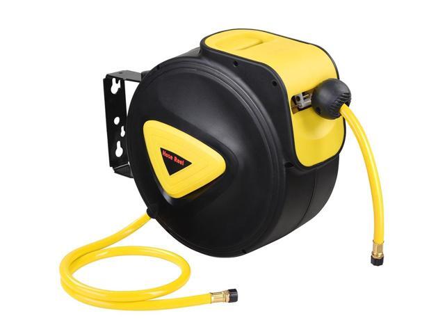 Yescom 5/16' x 33 ft Retractable Air Hose Reel Auto Rewind Ceiling / Wall Mount 180° Swivel Air Compressor