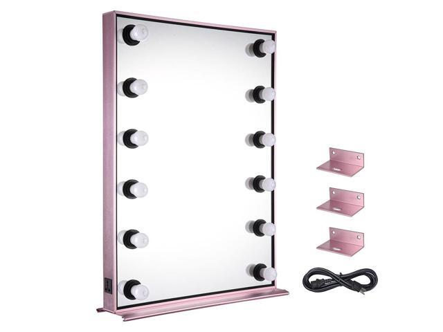 Byootique Lighted Hollywood Vanity Mirror 12pcs Dimmable LED Tabletop Wall Mount Makeup