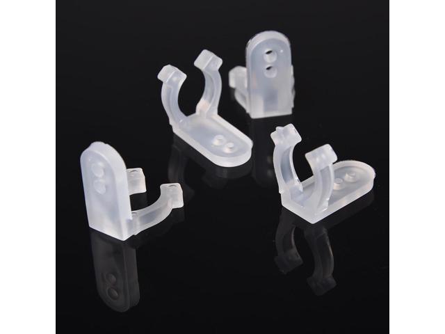 DELight 50pcs 1/2' 13mm Clear PVC LED Rope Light Holder Wall Mounting Clips Accessories Standard Size