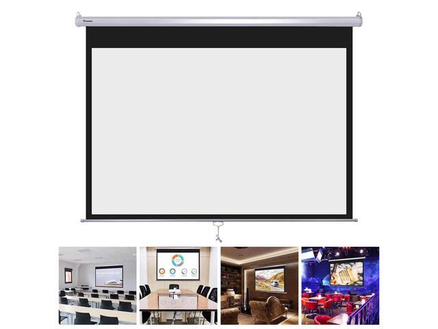 Instahibit 72' 16:9 63' x 35' Manual Projector Screen 4K Wall Mount Pull Down White