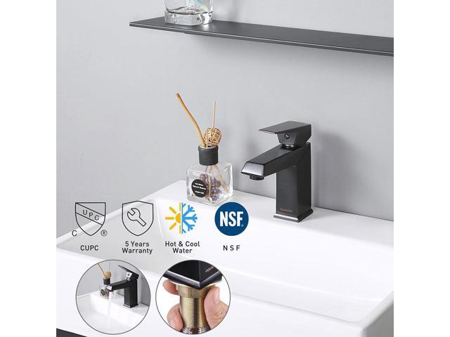 Photos - Tap YescomUSA Aquaterior® Contemporary 1 Hole Bathroom Square Faucet Vanity Sink Cold & 