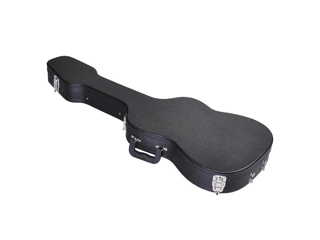 Electric Guitar Hard Case for Stratocaster Style Wooden Hard Shell Lockable Black