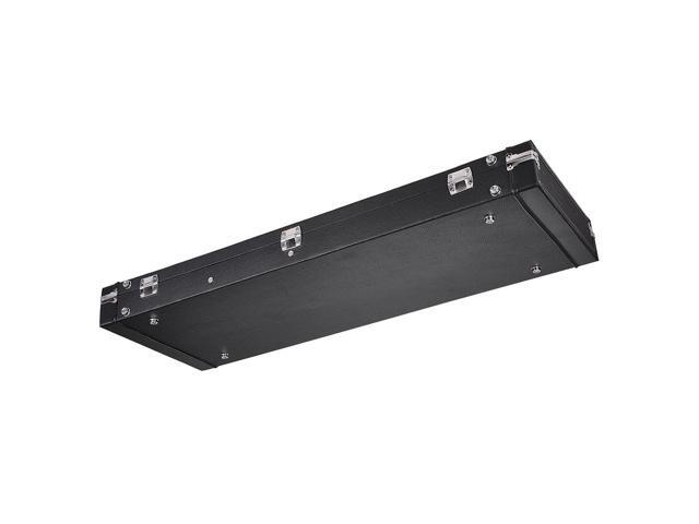 Universal Rectangular Electric Guitar Hard Case Wooden Hard Shell Carrying Case with Lock Latch Key Black