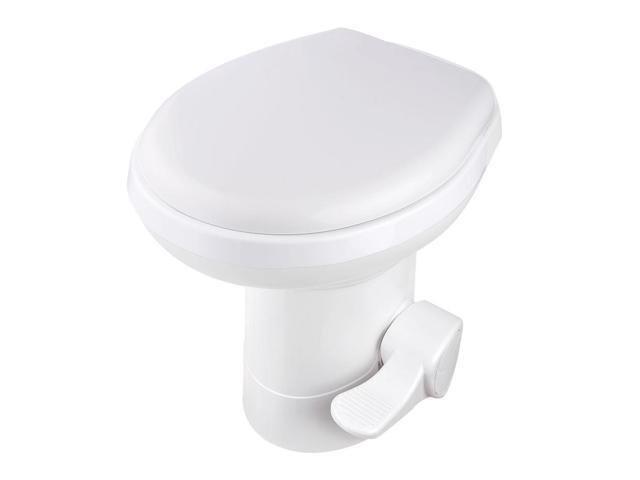 Yescom RV Toilet Gravity Flush Camper Toilet Elongated 20' High Travel Trailer Toilet for RV HDPE