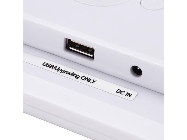 8' Large Digital LCD Day Clock 6 Alarm Options Dimmable Calendar Dementia Home Wall Table White