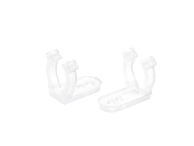 DELight 1/2' 13mm Clear PVC LED Rope Light Holder Wall Mounting Clips Accessories Standard Size(Set of 100)