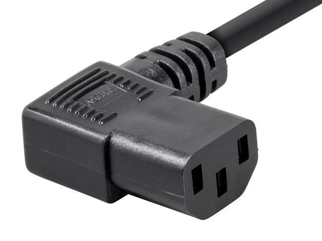 Monoprice 6ft 14AWG Power Cord w/ 3 Conductor PC Power Connector Socket, 15A (NEMA 5-15P to Right Angle IEC-320-C13)