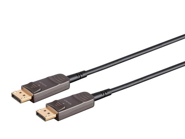 Monoprice DisplayPort Cable - 20 feet 32.4Gbps, 8K@30Hz, 5K@60Hz, 4K@120Hz, Fiber Optic, AOC - SlimRun AV Series