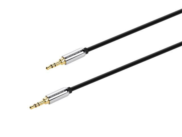 Monoprice 109764 3-Feet 3.5mm Stereo Male to 3.5mm Stereo Male Gold Plated Cable for Mobile, Black