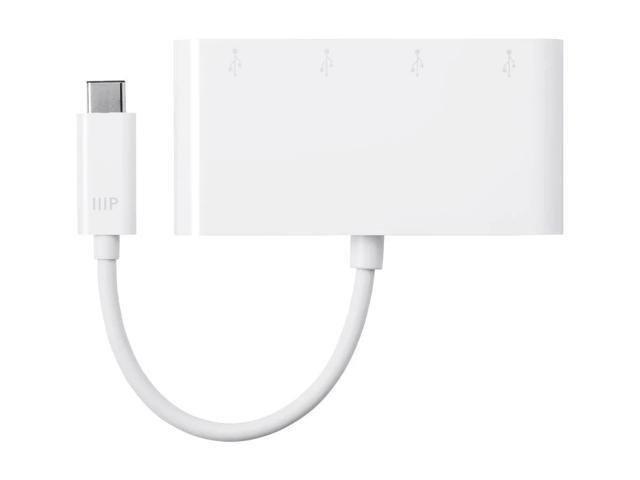 Monoprice Select Series 4-Port USB-C Hub White (115248)