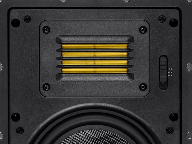 Monoprice 2-Way Carbon Fiber In-Wall Speakers - 6.5 Inch (Pair) With Magnetic Grille And Ribbon Tweeter - Amber Series