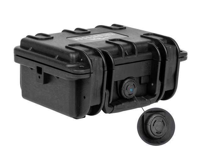 Monoprice Weatherproof Hard Case - 8in x 7in x 4in With Customizable Foam, IP67, Shockproof, Customizable Name Plate