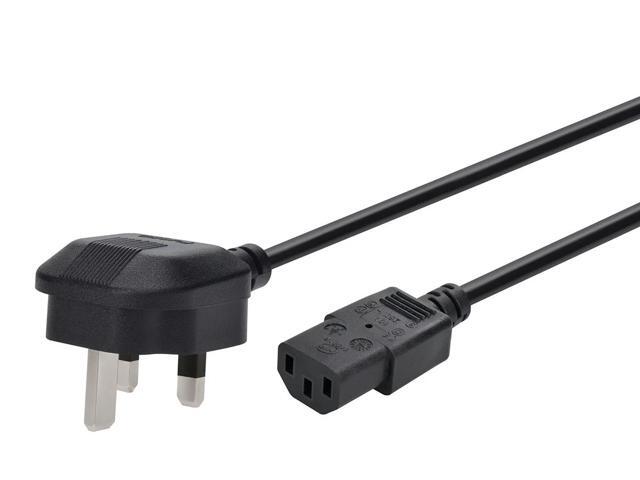Monoprice 6Ft 18Awg England Power Cord Cable - H05vv-F Nema C13 - Black