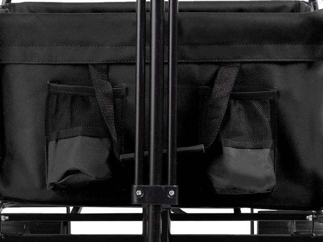 Monoprice Heavy Duty All Terrain Collapsible Outdoor Wagon, Black - Durable, 600D Oxford, Mildew and UV Resistant - Pure Outdoor Collection