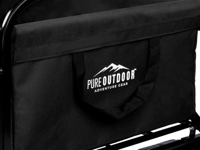 Monoprice Heavy Duty All Terrain Collapsible Outdoor Wagon, Black - Durable, 600D Oxford, Mildew and UV Resistant - Pure Outdoor Collection