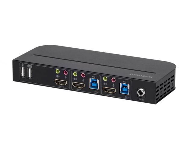 Monoprice Blackbird 4K HDMI 2.0 and USB 3.0 2x1 KVM Switch, 4K@60Hz, HDR, YCbCr 4:4:4, HDCP 2.2, Share 2 Computers with 1 Keyboard Mouse Monitor...