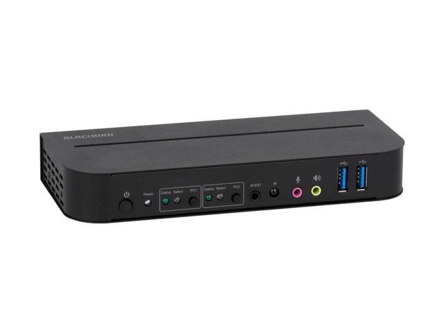 Monoprice Blackbird 4K Displayport 1.4 USB 3.0 2x1 KVM Switch, 4K@60Hz, HDR, YCbCr 4:4:4, HDCP 2.2, Share 2 Computers with 1 Keyboard Mouse Monitor...