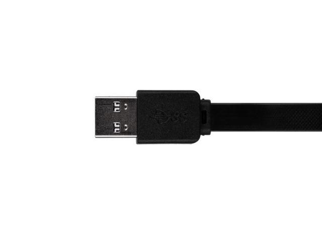 Monoprice Flat USB Type-C to Type-A 3.2 Gen1 Charge and Sync Cable - 6 Feet - Black 5Gbps, 3A, Reversible Connector, Compatible with Galaxy S10...