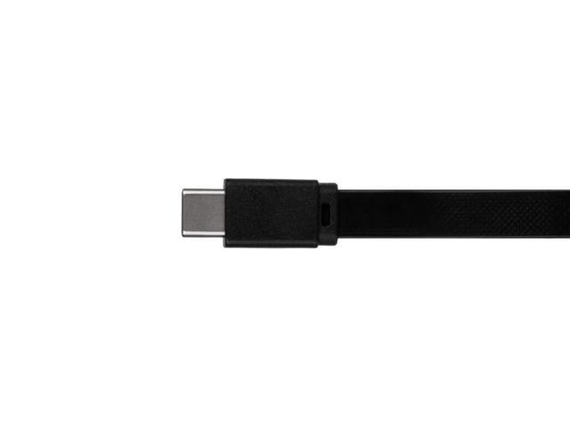 Monoprice Flat USB Type-C to Type-A 3.2 Gen1 Charge and Sync Cable - 6 Feet - Black 5Gbps, 3A, Reversible Connector, Compatible with Galaxy S10...