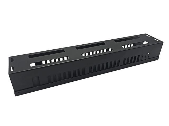 Monoprice 2U 19in Metal Rackmount Cable Management Panel, Protects Cables, Promotes Good Airflow, Easy Grouping of Cables, Cable Organization