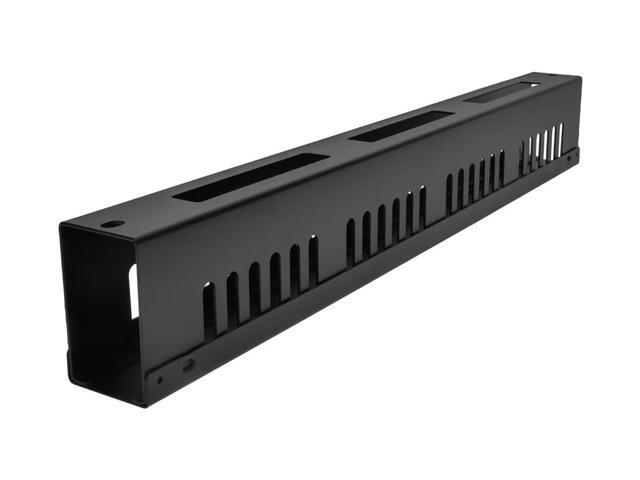 Monoprice 1U 19in Metal Rackmount Cable Management Panel, Protects Cables, Promotes Good Airflow, Easy Grouping of Cables, Cable Organization