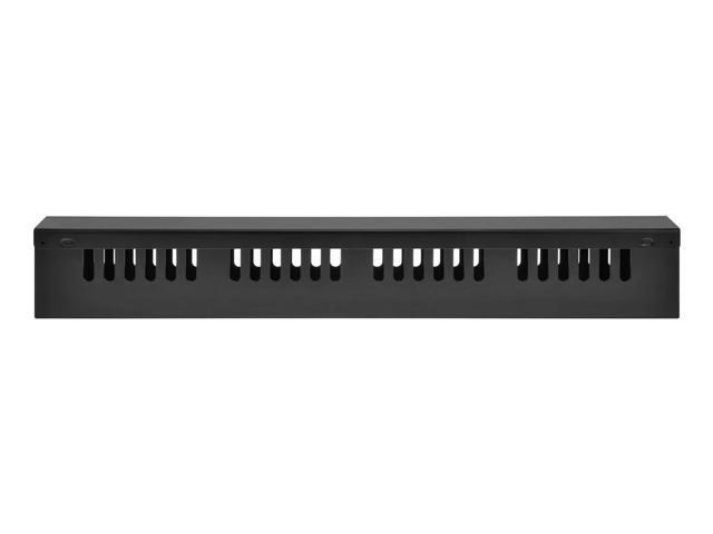 Monoprice 1U 19in Metal Rackmount Cable Management Panel, Protects Cables, Promotes Good Airflow, Easy Grouping of Cables, Cable Organization