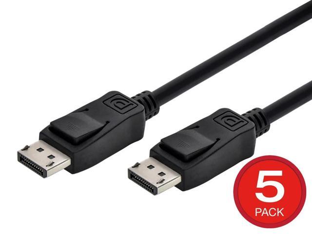 Monoprice 8K DisplayPort 2.0 Cable - 6 Feet (5 Pack) 80.0Gbps, 16K Resolution, Supports NVIDIA GSync AMD FreeSync, Compatible for Gaming Monitor,...