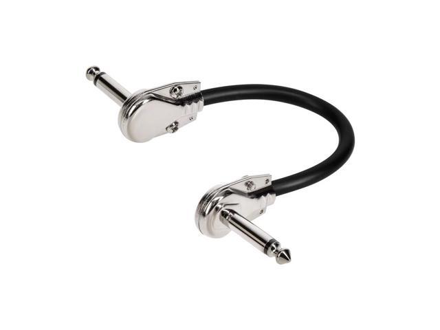 Monoprice Low Profile 6in Guitar Effects Pedal and Pedalboard Patch Cable (6-Pack) RightAngle 1/4 Inch TS, 24AWG Wire Gauge - Indio Series