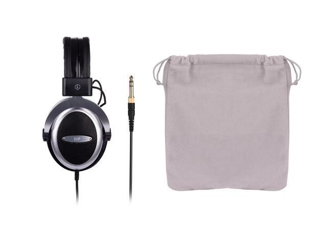 Monoprice Semi-Open Over Ear Wired Headphones, Low Deep Bass, Comfortable Headphones for Kids Teens Adults, For Smartphone, Computer, Laptop