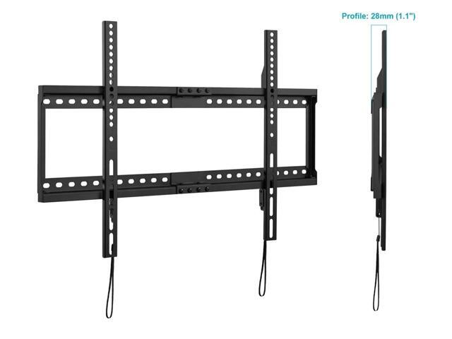 Monoprice Wide Screen Low Profile Fixed TV Wall Mount Bracket - LED TVs 37in to 80in, Max Weight 154 lbs., VESA Patterns Up to 600x400, Fits Curved...