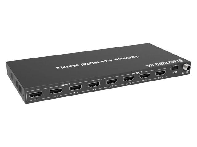 Monoprice Blackbird 4K 4x4 HDMI Matrix 18G 4K@60Hz YCbCr 4:4:4 EDID 4K to 1080p Downscaler IR HDR HDR10 HDR10+ - image 4